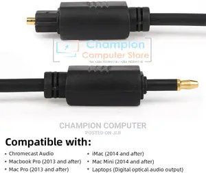 Digital Optical Fibre Audio Cable 3.5mm Aux Male -1.5M