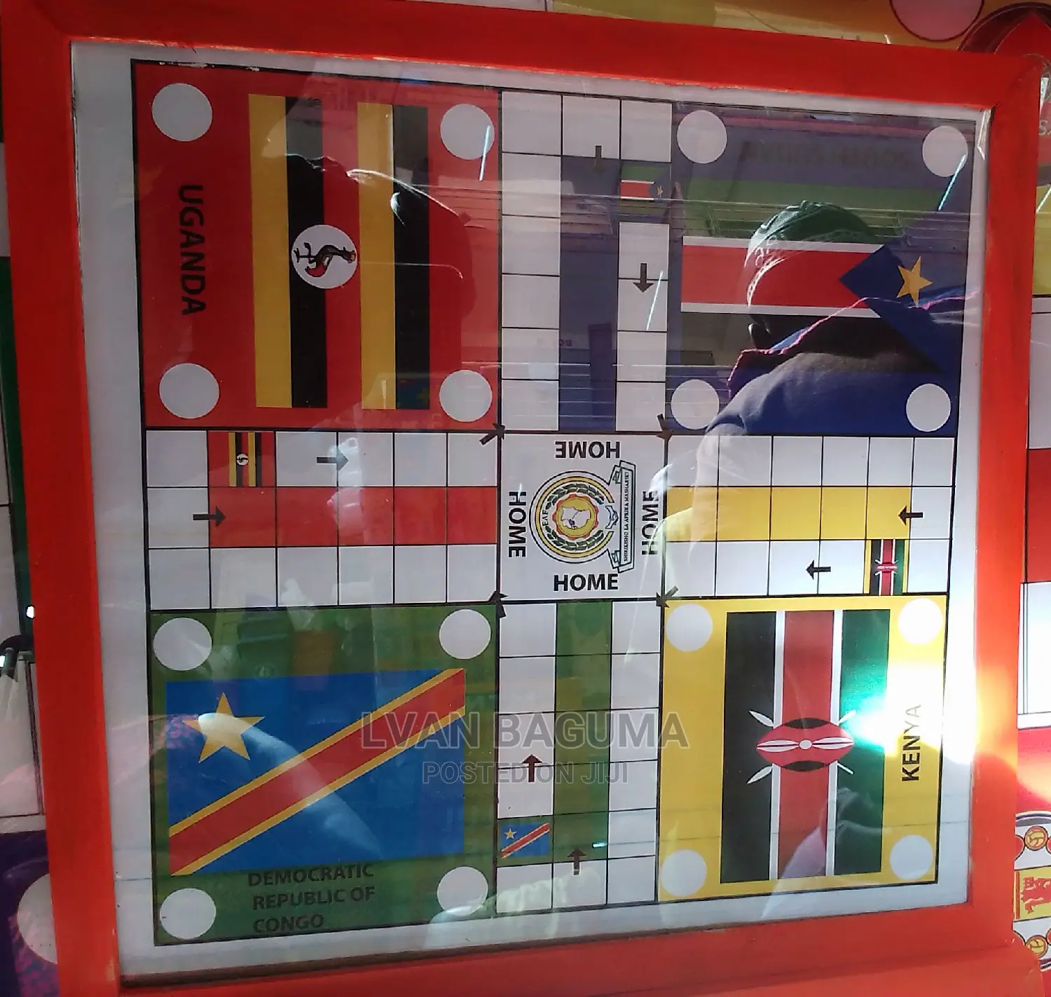 Ludo Board Game (Glass Protected) - 12 by 12 Inches