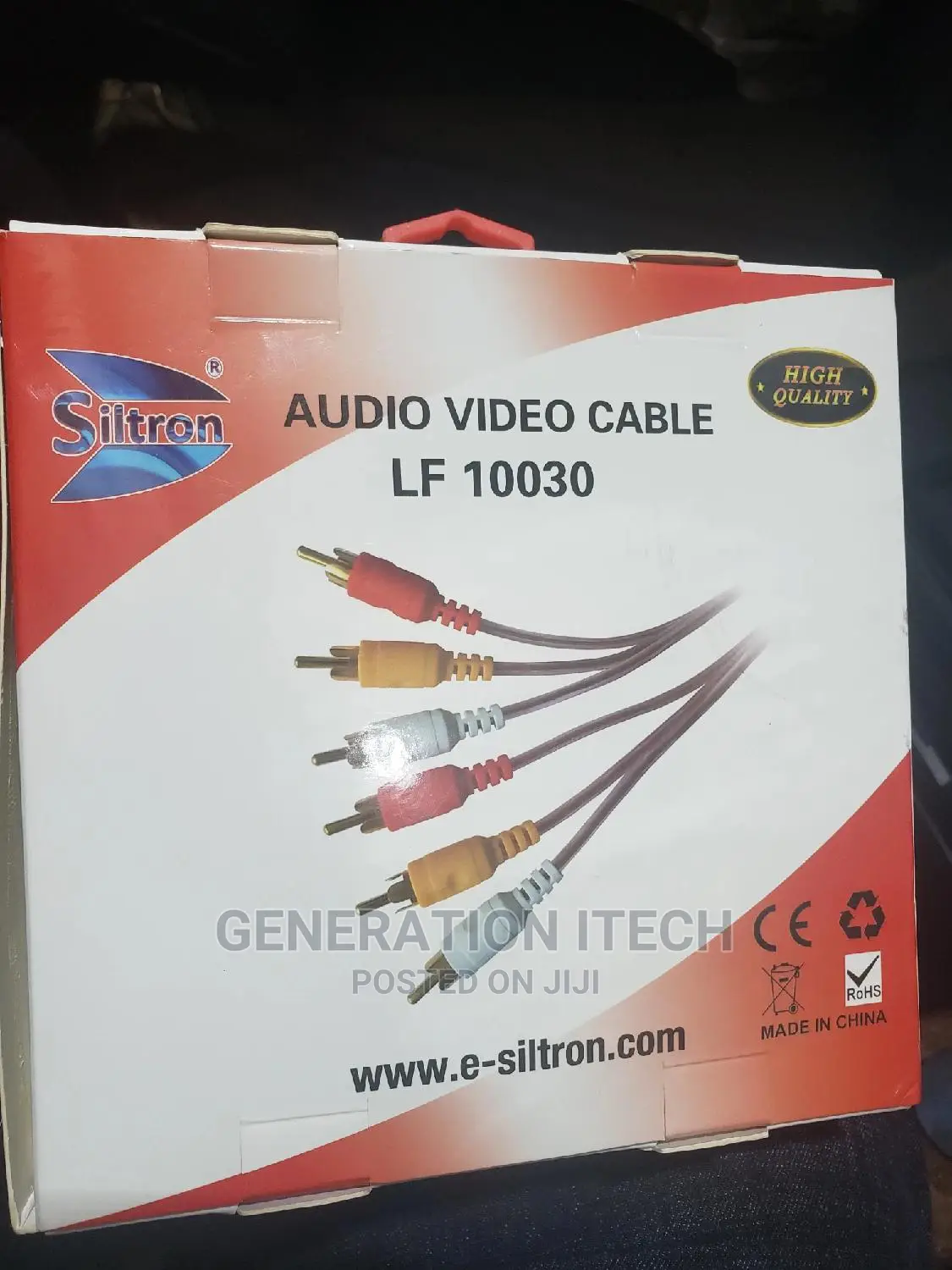 RCA AV Audio Video Cable -10 Meters -Banana Cable