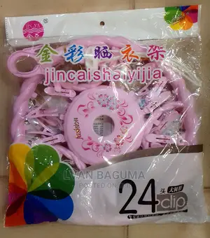 Fashion Round Plastic Hanger With Pegs - 24 Clip