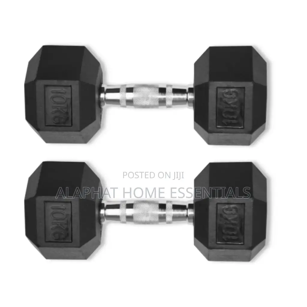 10kg Hexagonal Dumbbells