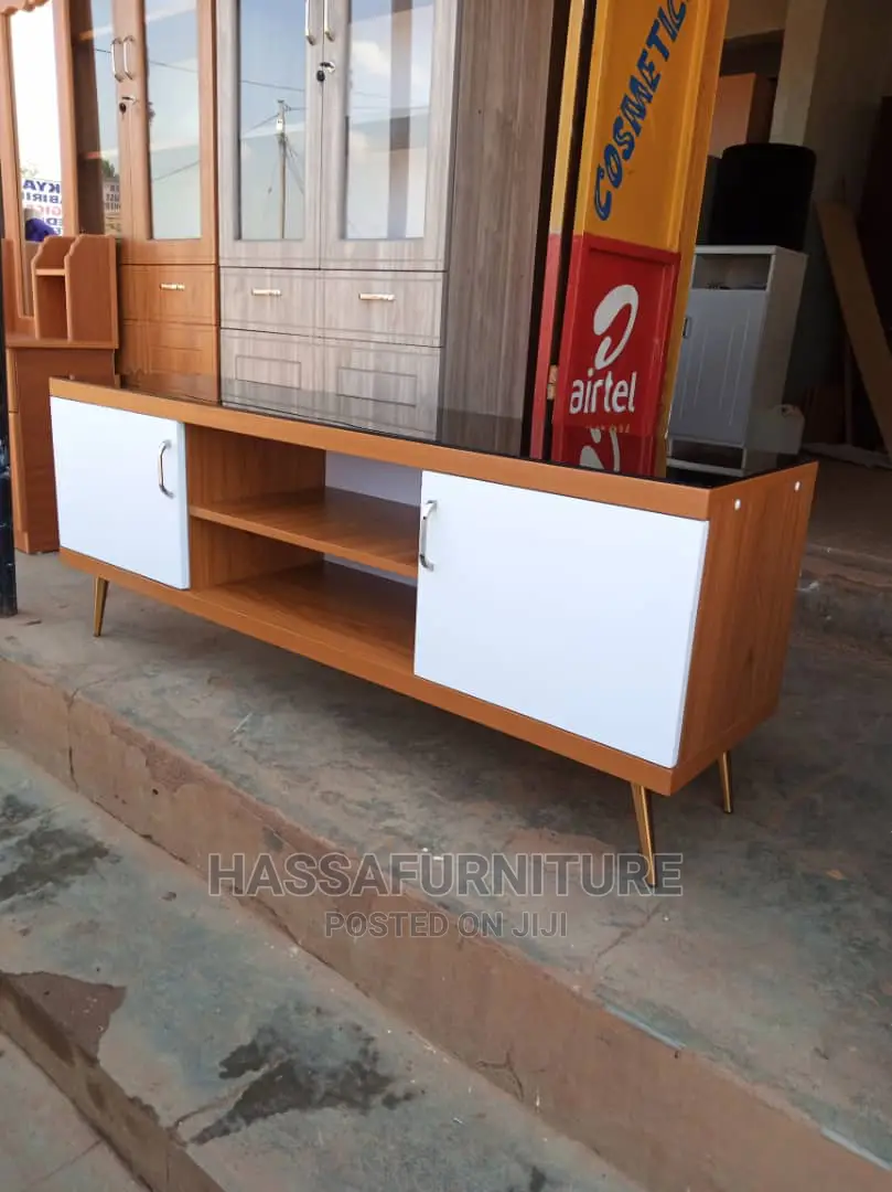 Mahogany Tv Stand Wood and Glass