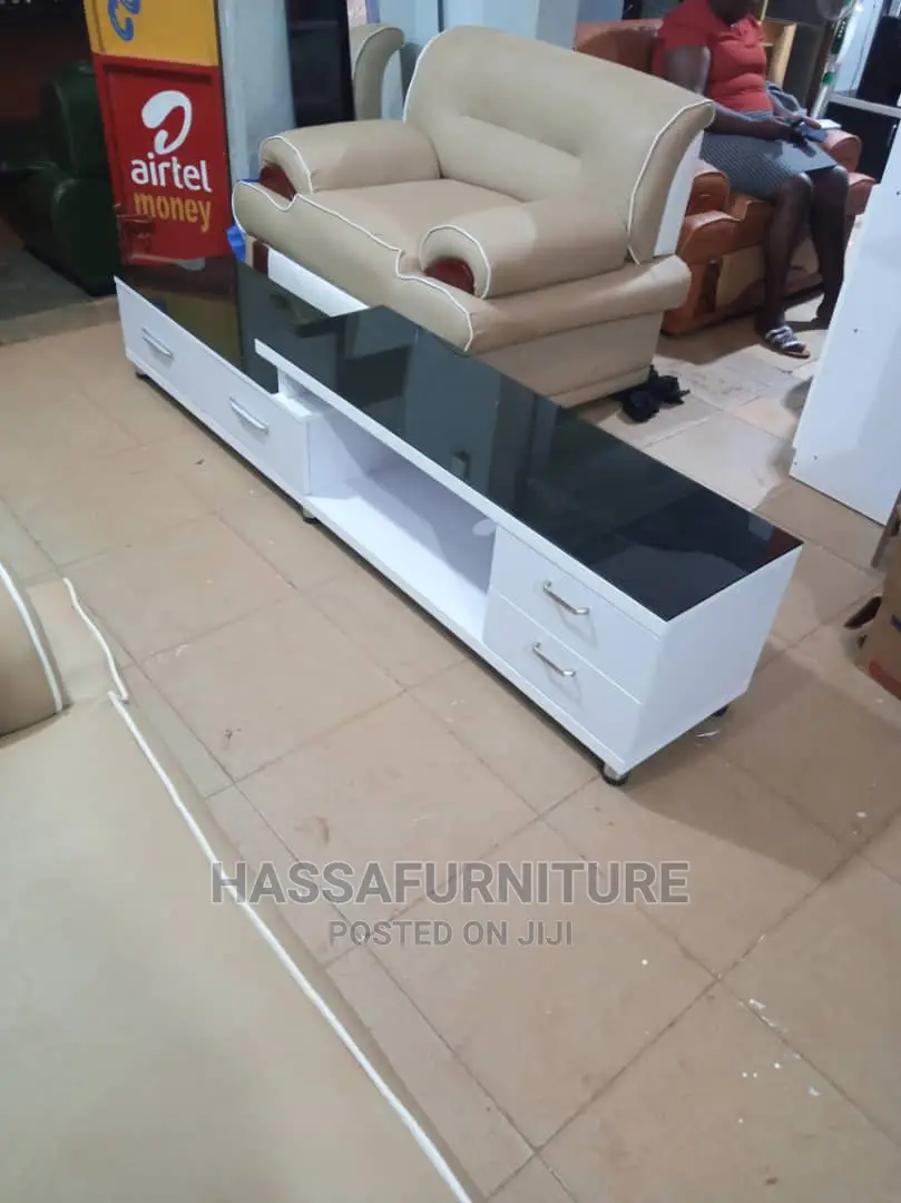 Executive TV Stand Wooden and Glass