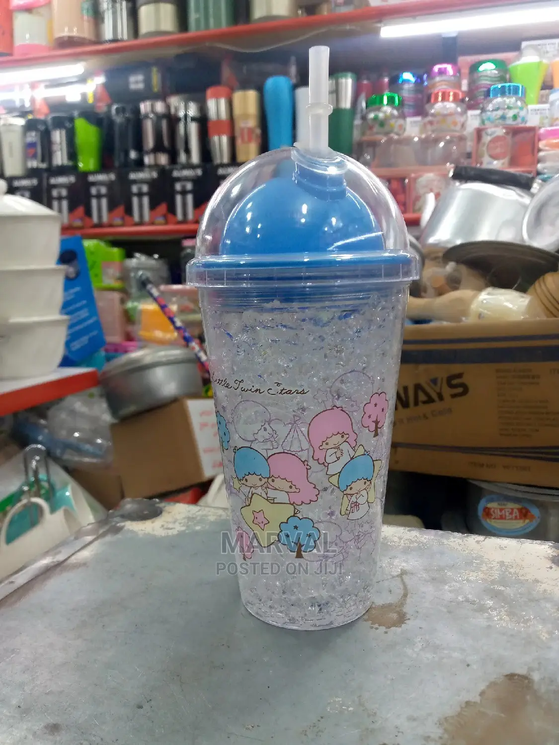 Summer Ice Glasses With Cover and Straw