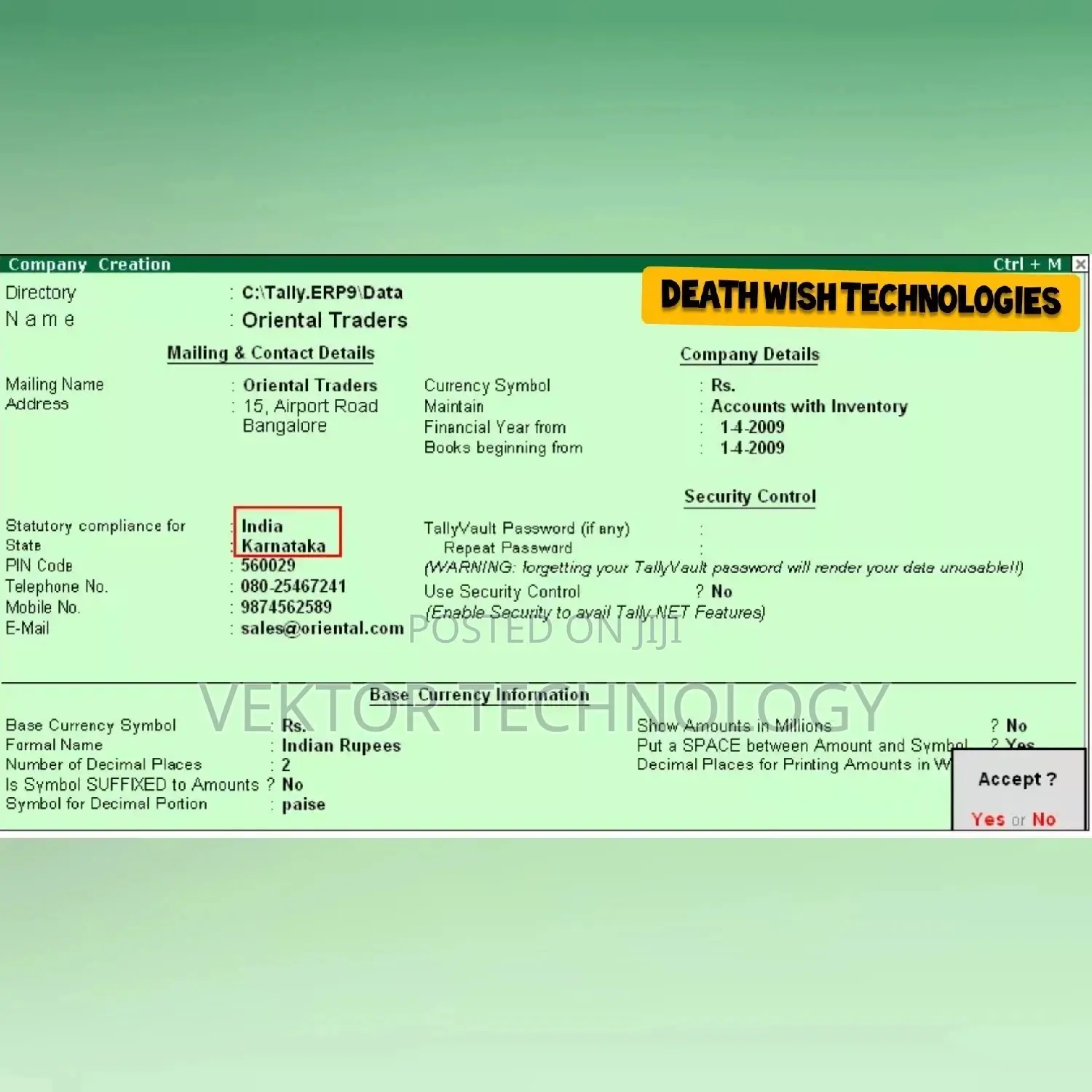 Tally Erp 9 Software |Installation| Training| Data Entry