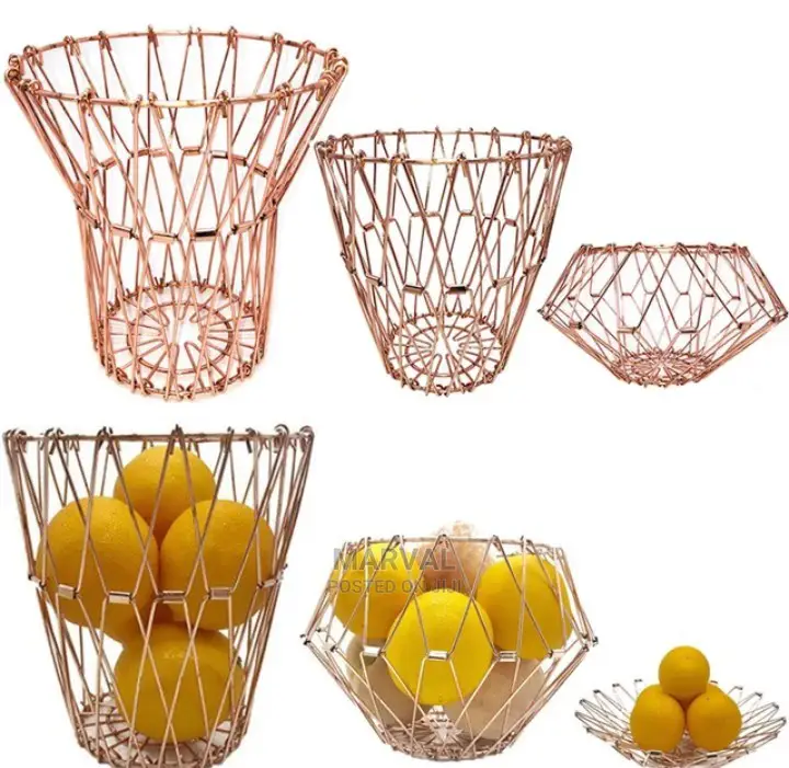 Flexible Stainless Steel Wire Fruit Basket