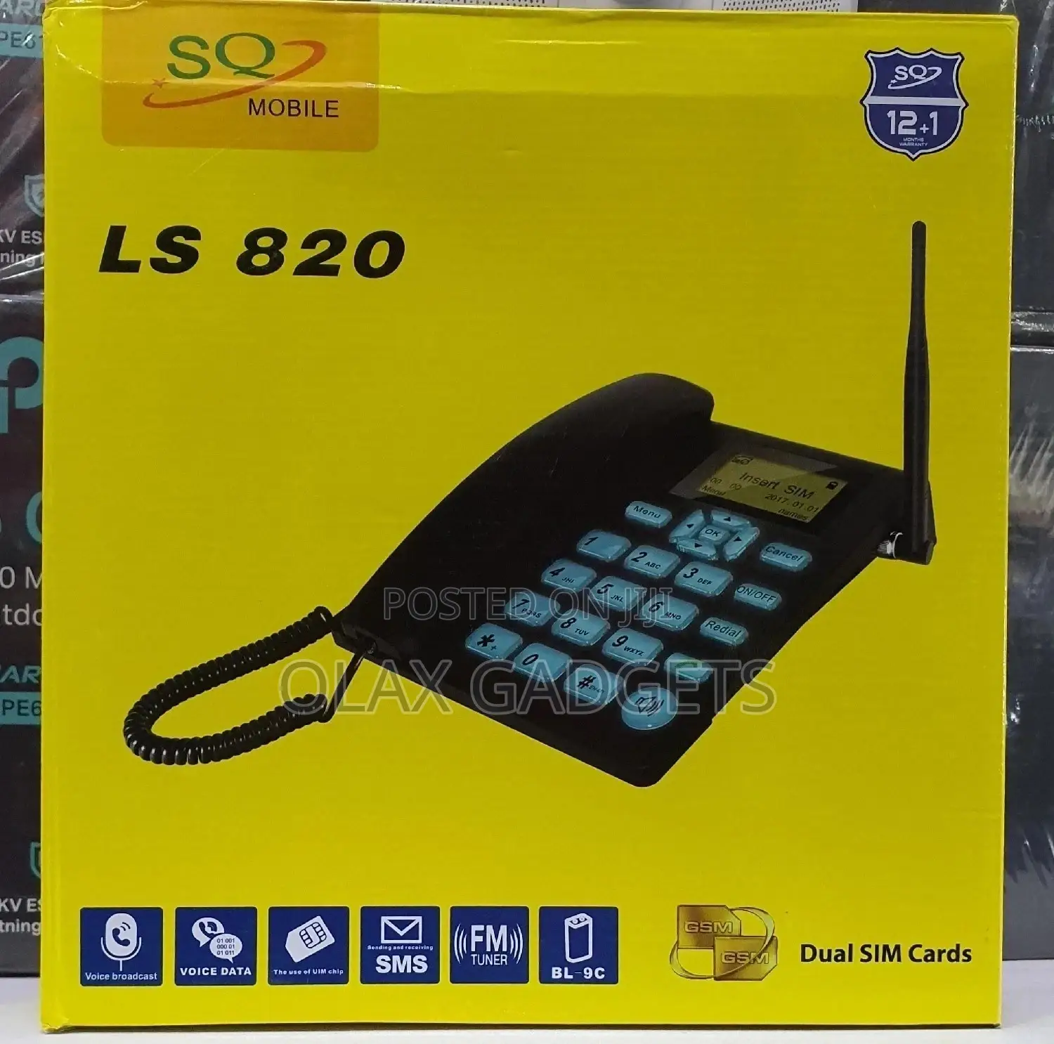 Sq Ls 820 Dual Sim Wireless Desk Phone Landline, All Network