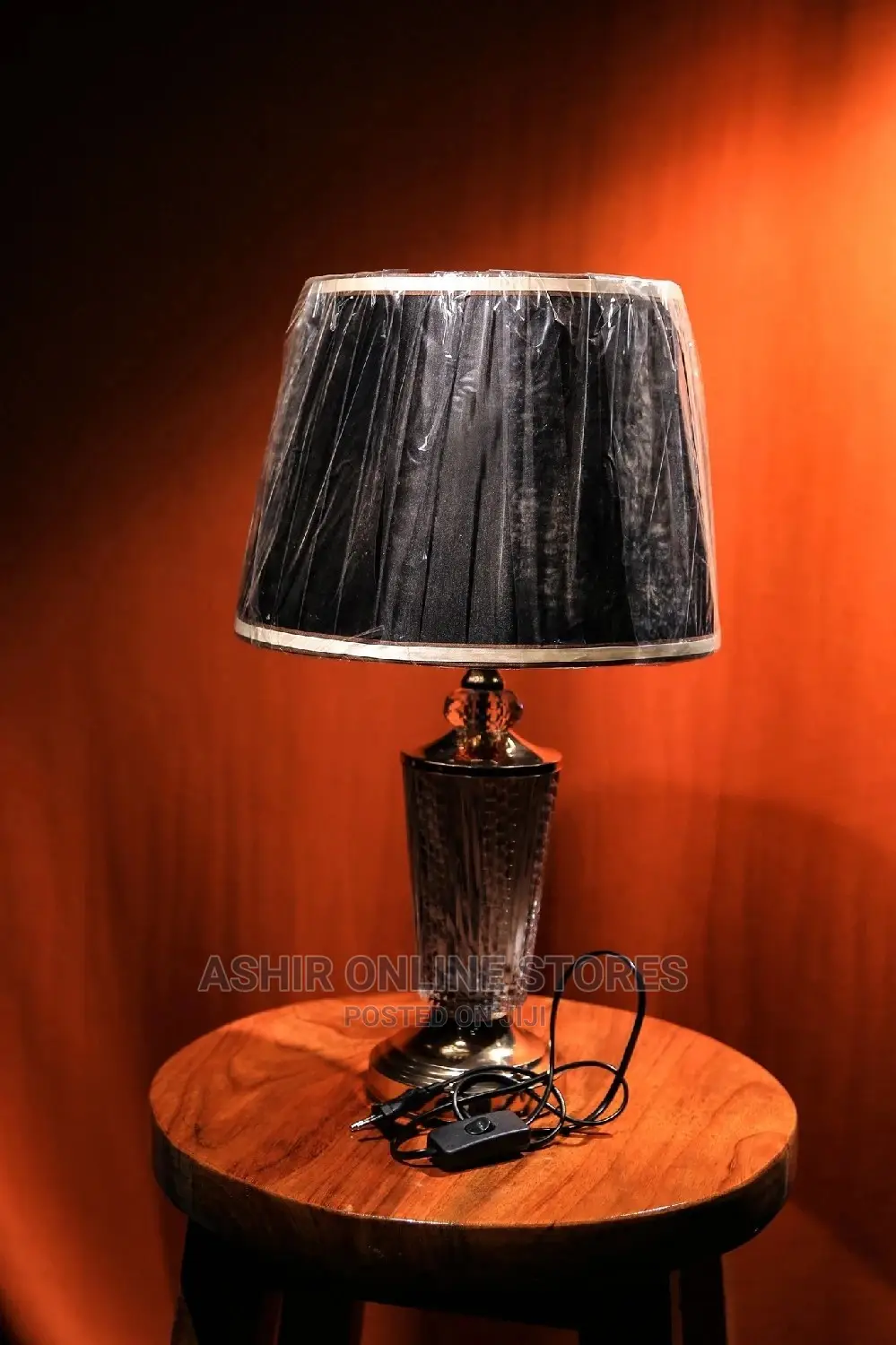 Gold and Black Bedside Lamp