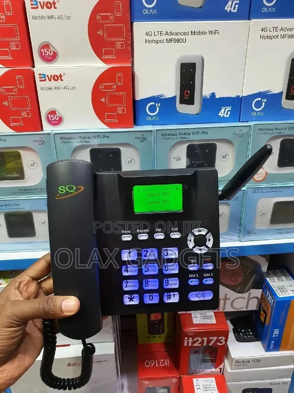 SQ LS 930 Dual Sim Deskphone Landlines, FM Radio, Recording