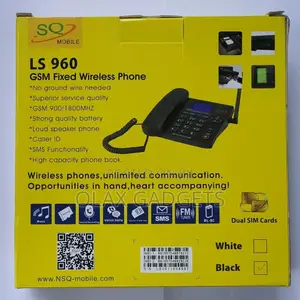 SQ LS 960 Dual Sim Desk Phone Landline, FM Radio, Recording