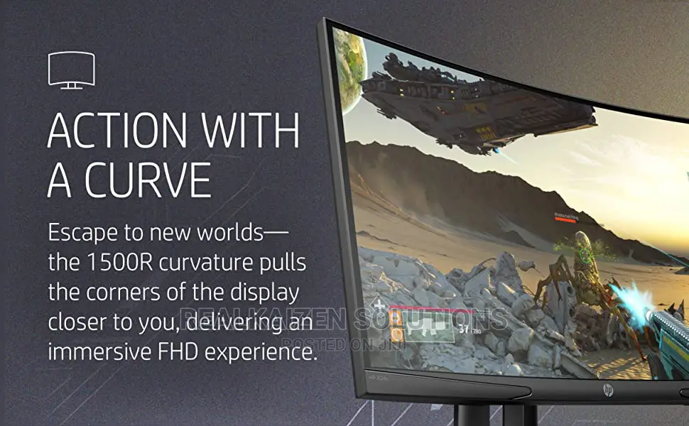 HP X24C Curved 144hz FHD AMD Freesync Premium Gaming Monitor