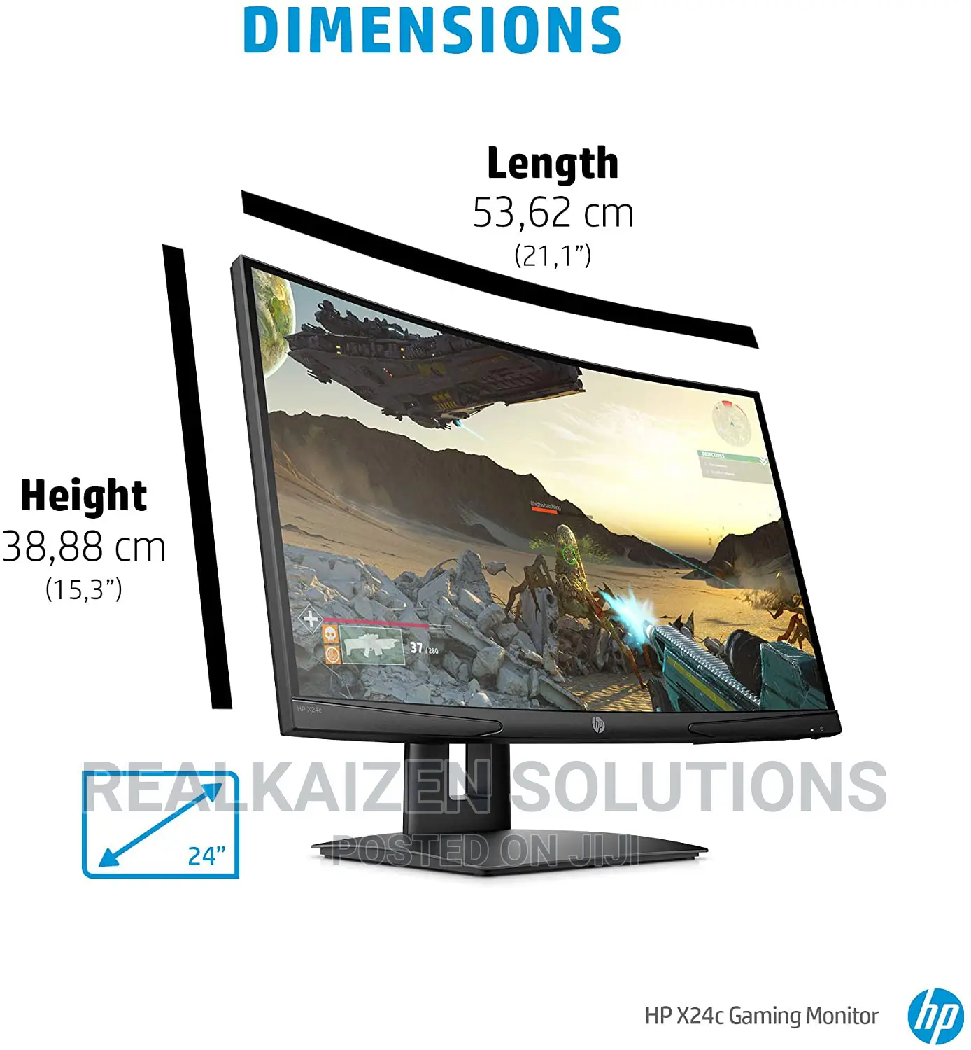 HP X24C Curved 144hz FHD AMD Freesync Premium Gaming Monitor