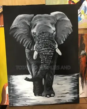 Photo - Wooden Buffalo Painting