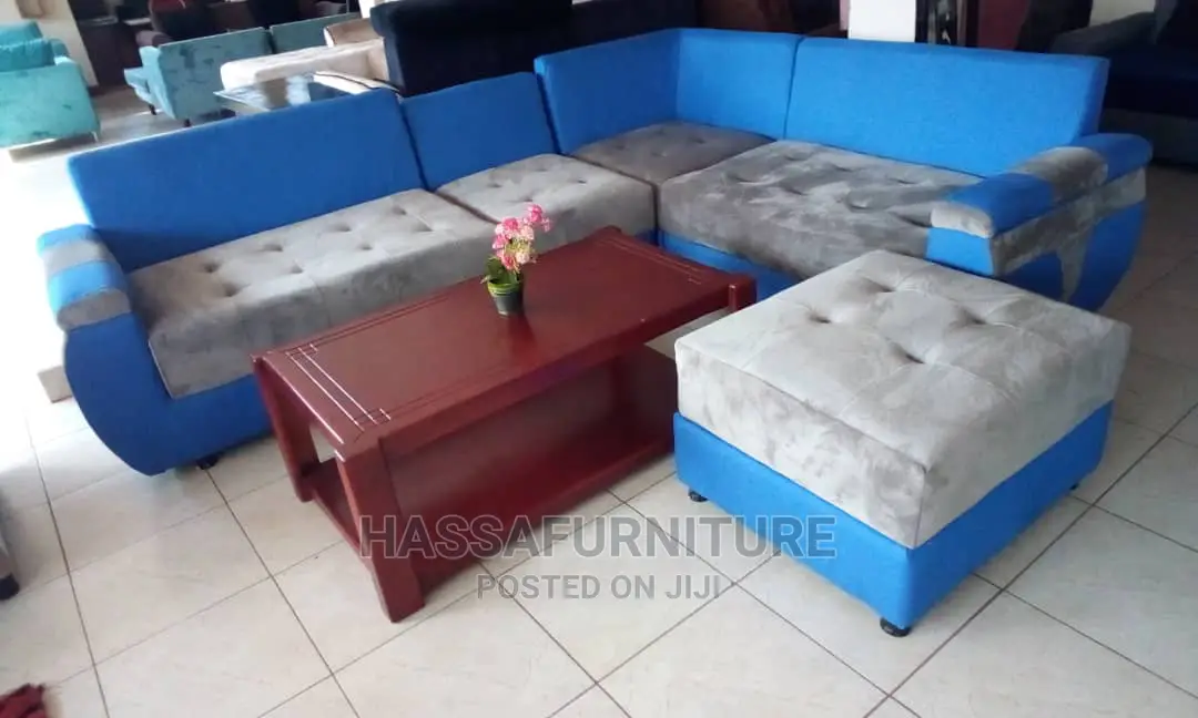 Lshape Fabric Sofa Set Brand New