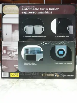 Lumina Signature Automatic Twin Cup Espresso Machine 1300W