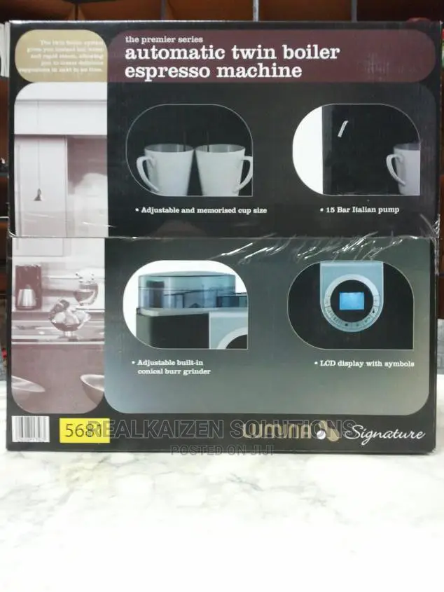 Lumina Signature Automatic Twin Cup Espresso Machine 1300W
