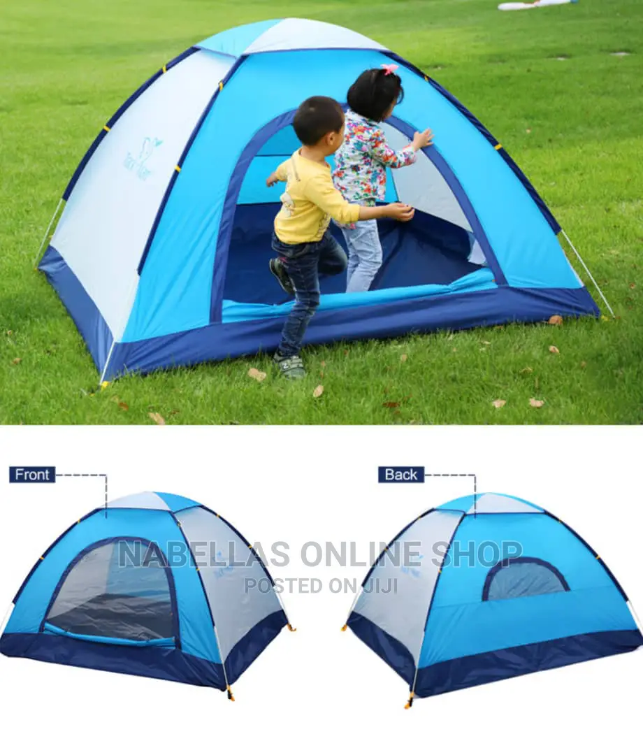 Camping Tent  Multicolor Blue, White and Navy Blue.
