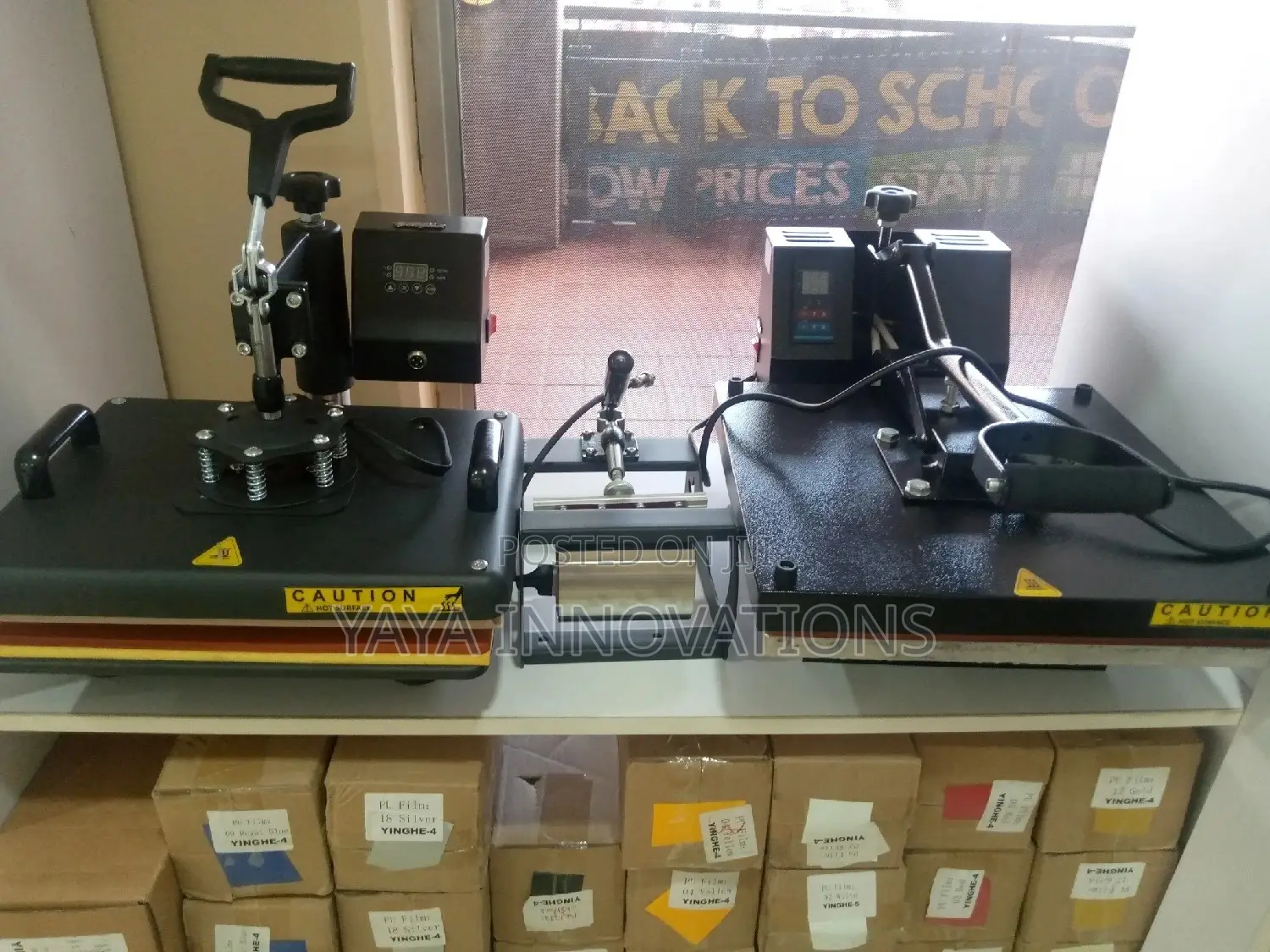 Heat Press, Plotter, Large Format Printer, PU Film Available