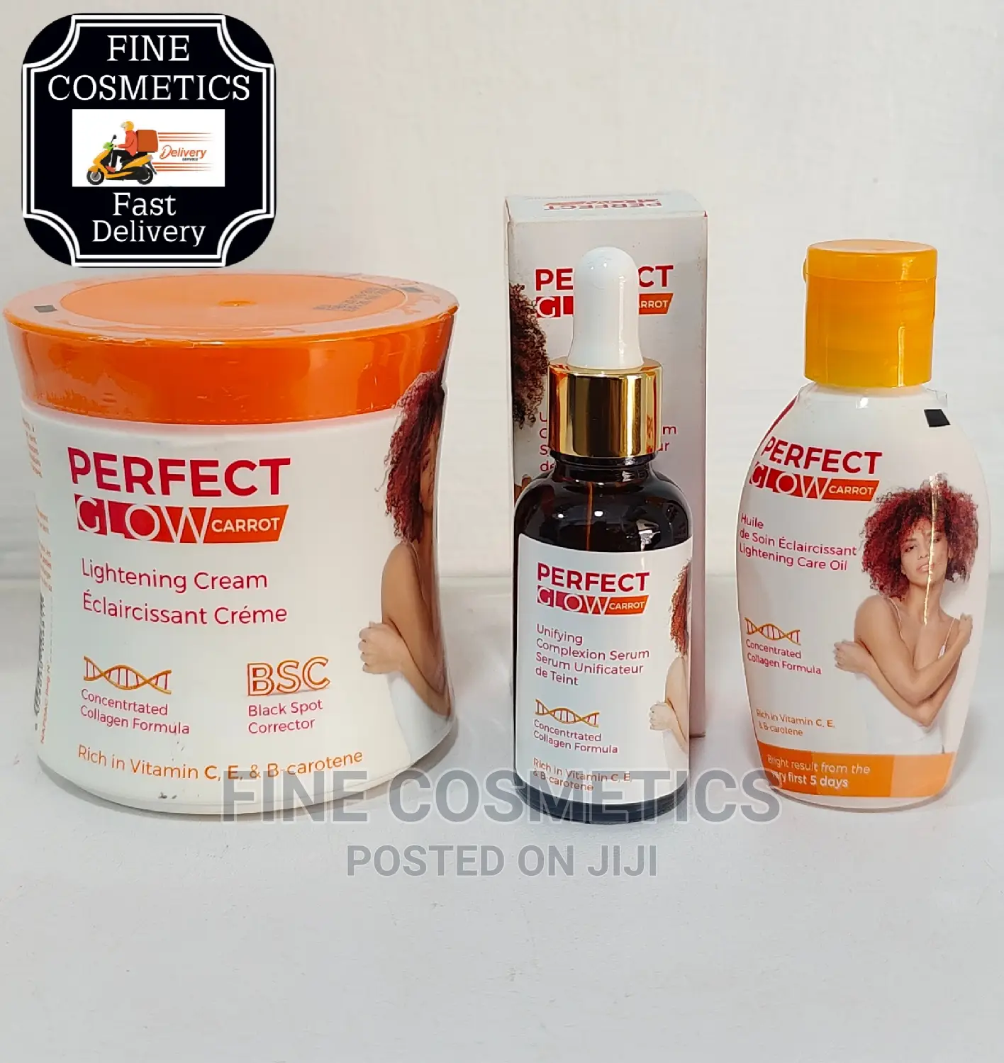 Perfect Glow Carrot Lightening Set Of 3; Cream, Serum + Oil