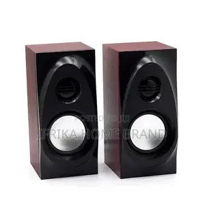 Wooden Desktop Speakers 3.5mm AUX Input USB