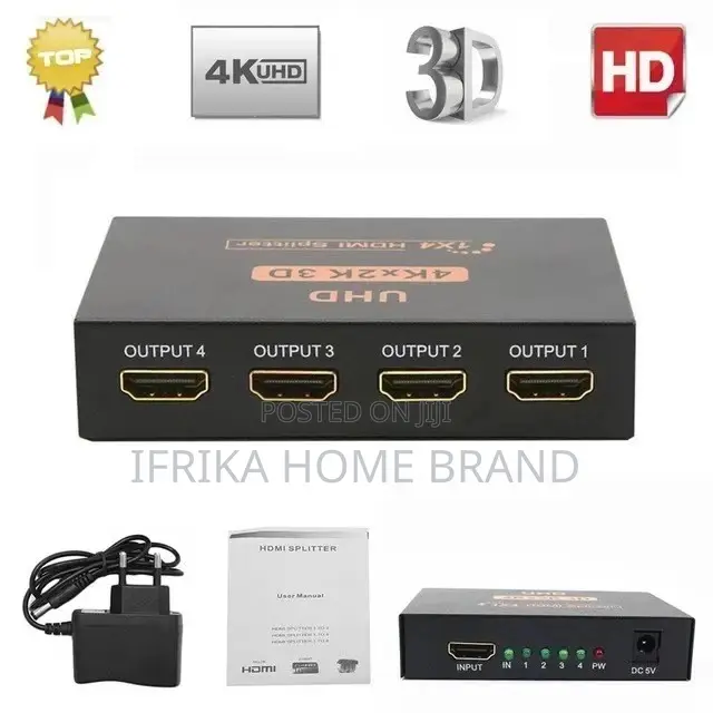 Ultra HD Splitter 1X4 Port 3D Uhd 1080P 4K*2K