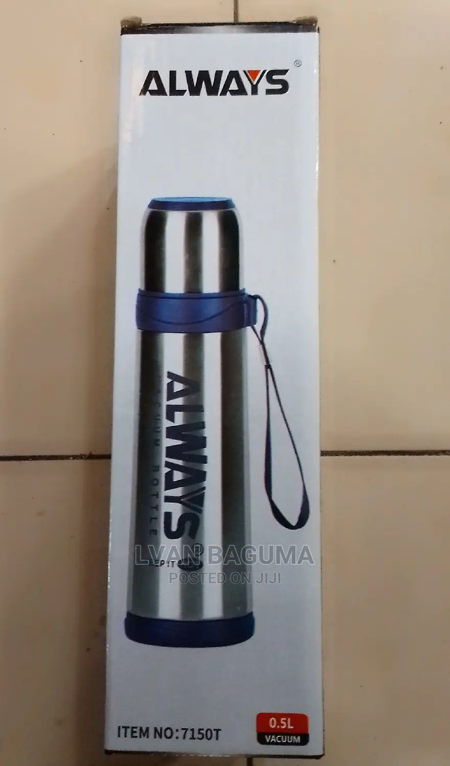 Always 500ml Vaccum Bottle - Stainless Steel, Unbreakable
