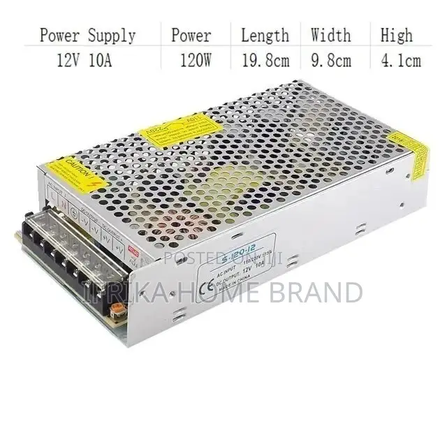 AC 110-240v Switching DC 12V 10A CCTV Power Supply