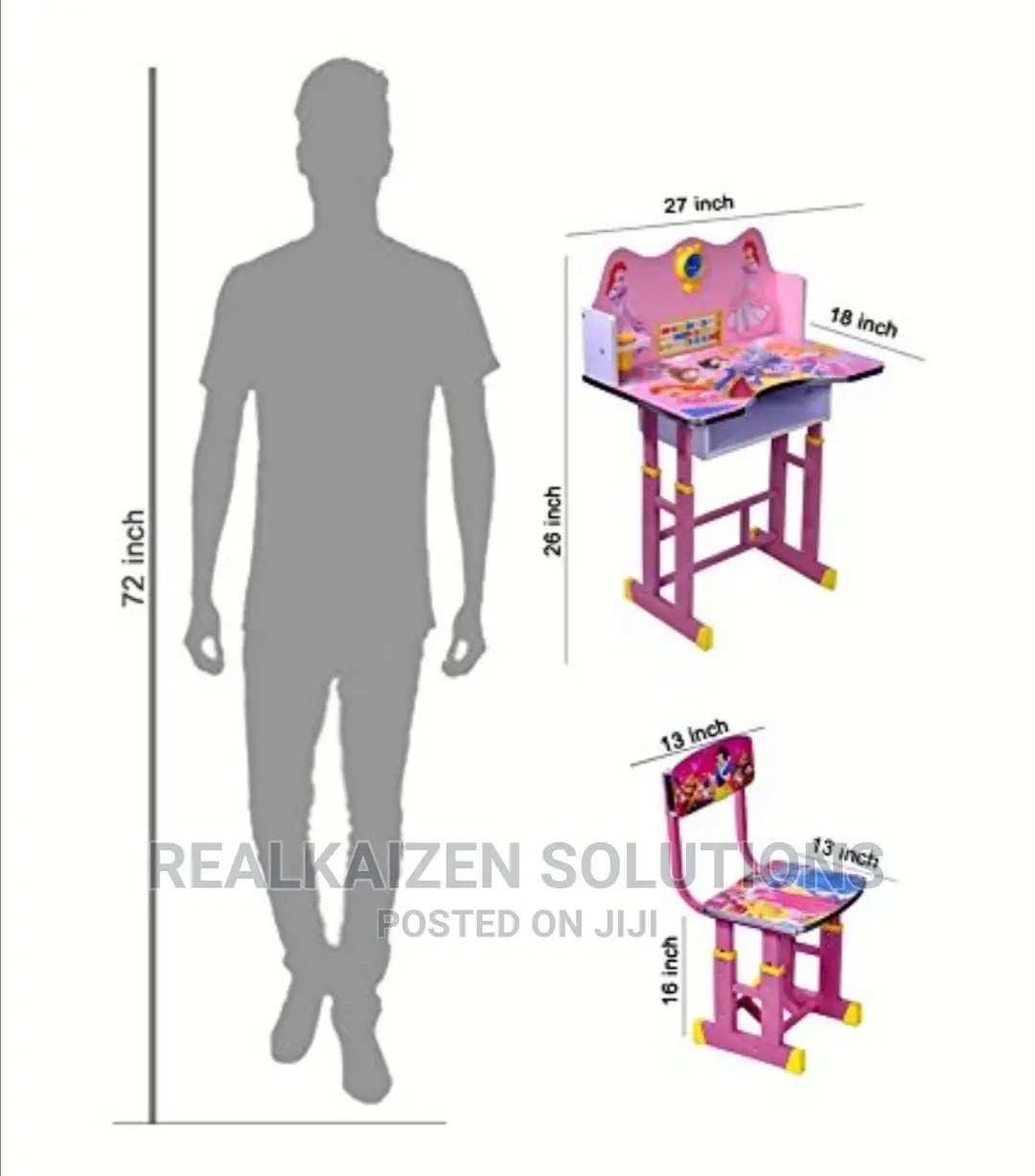 Cool Kids Spider-Man Cinderella Study Table Chair Desk Set