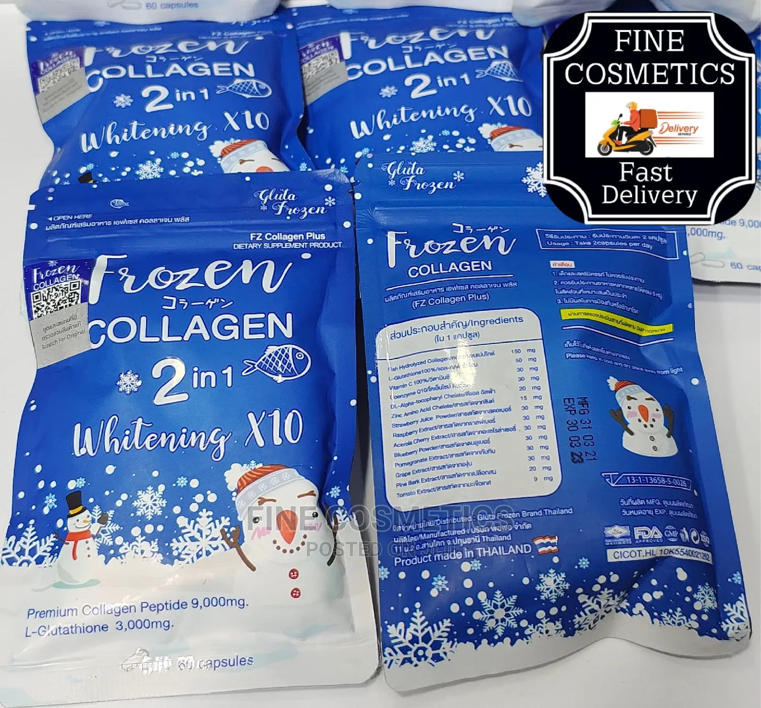 ORIGINAL Frozen Collagen + Gluta X10 Skin WHITENING Tabs