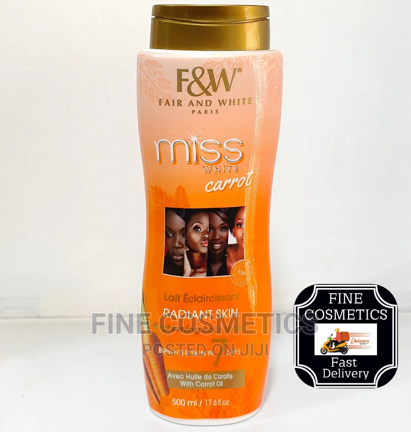 Fair And White Miss White Carrot Brightening Lotion 500ml