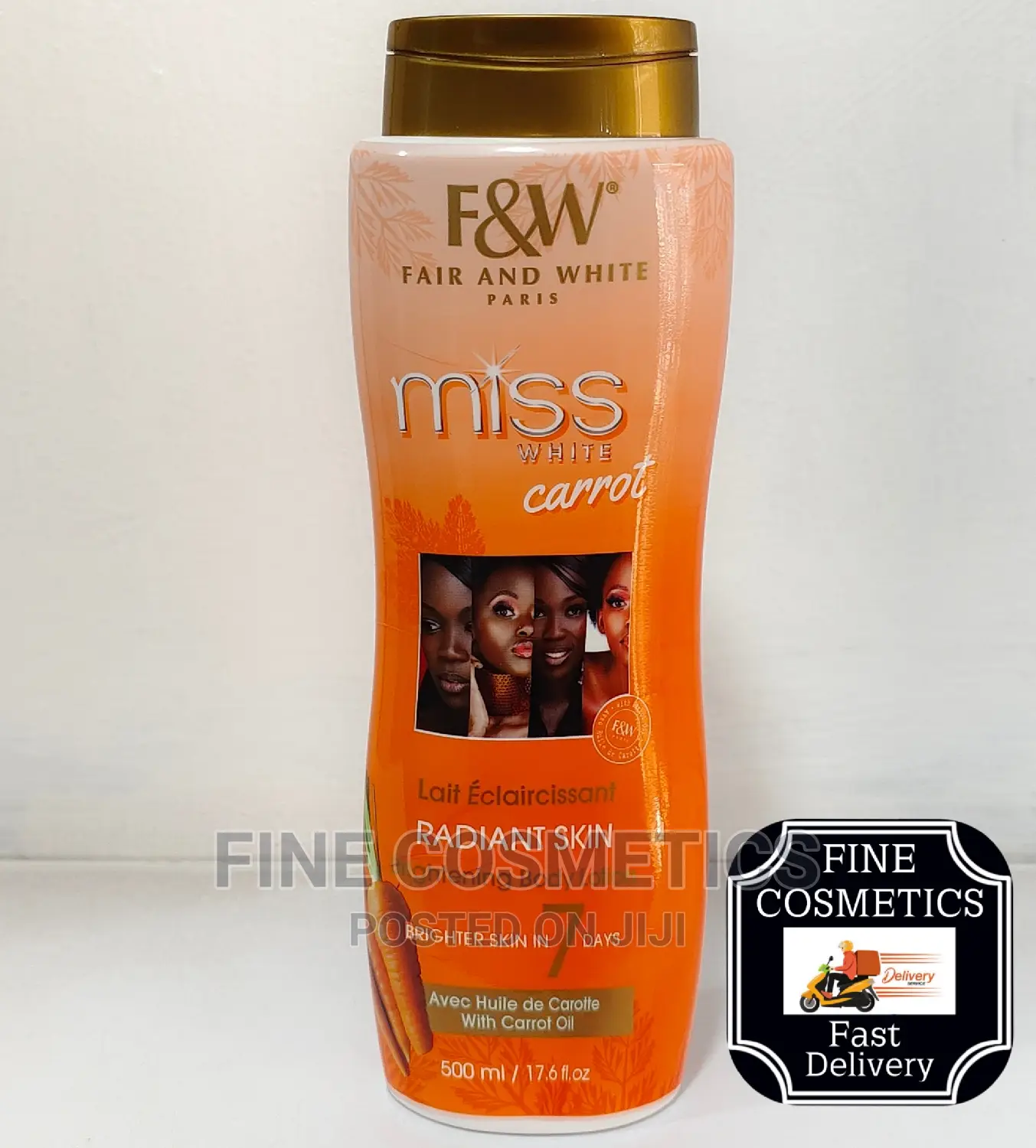 Fair And White Miss White Carrot Brightening Lotion 500ml
