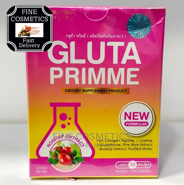 Gluta Primme 2000000mg Skin Whitening Capsules With Collagen for sale -  FINE COSMETICS  Price: USh 80,000 on Jiji.ug [Central Division]