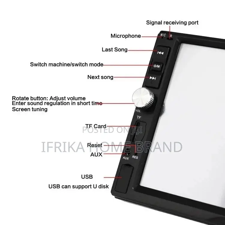 Universal 7012b 7 Inch Hd Touch Screen Car Audio