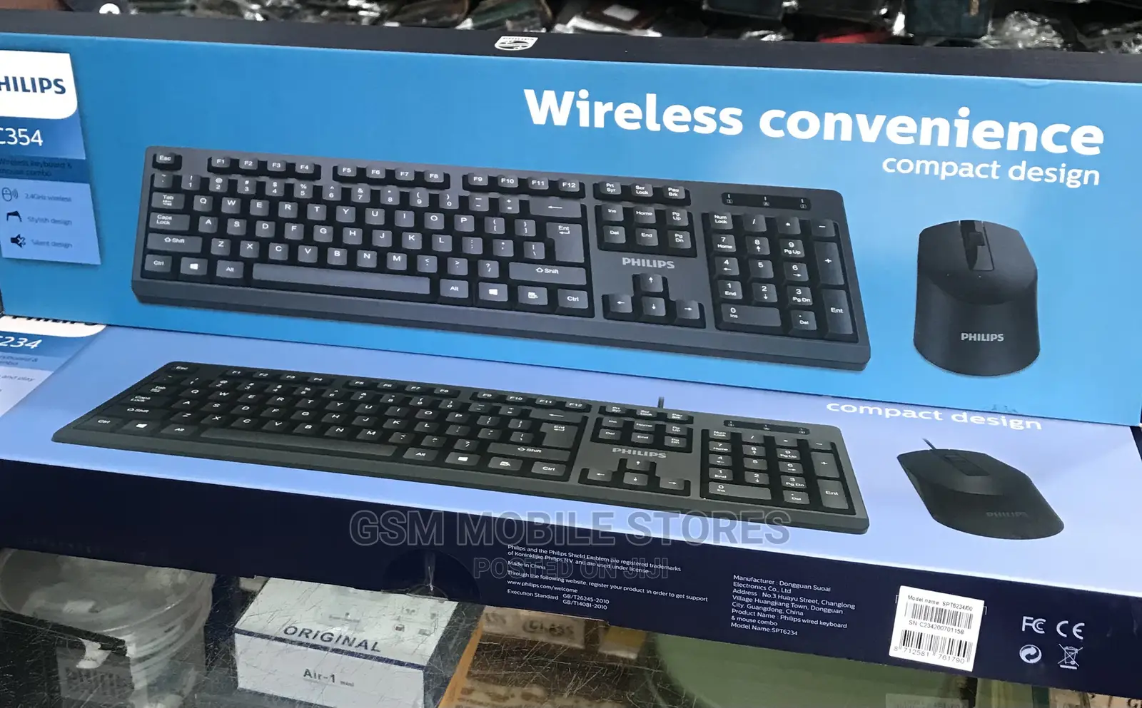 PHILIPS Wireless Keyboard and Mouse Combo C354