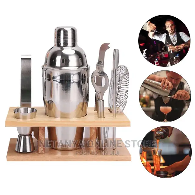 8pcs Stainless Steel Cocktail Shaker Set.