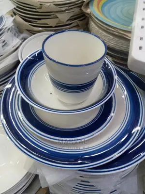 Blue Stripe Dinner Set (16 Pieces)