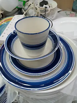 Blue Stripe Dinner Set (16 Pieces)