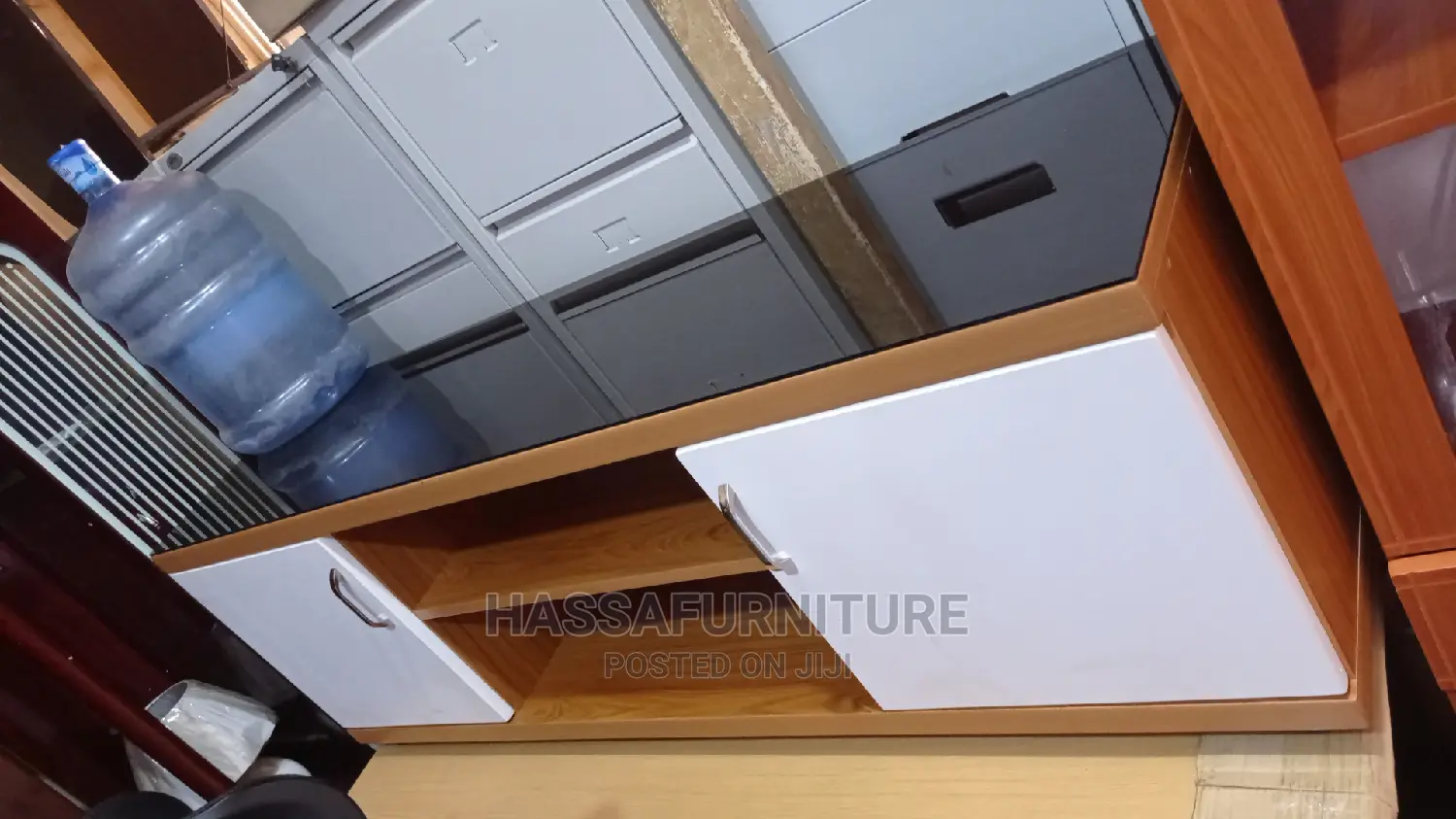 Wood and Glass Tv Stand Brand New