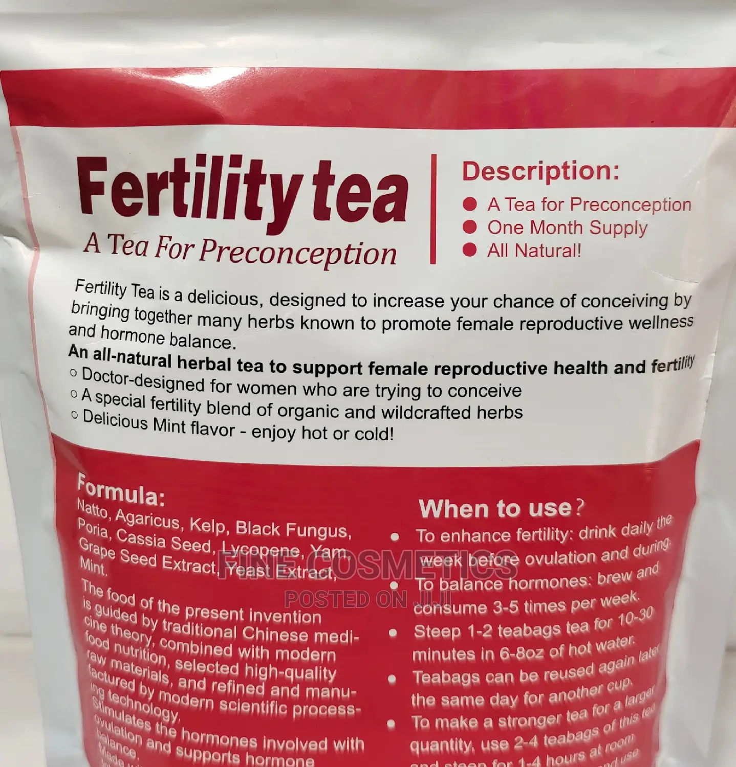 Female Reproductive Hormone Balance Fertility Tea Bags