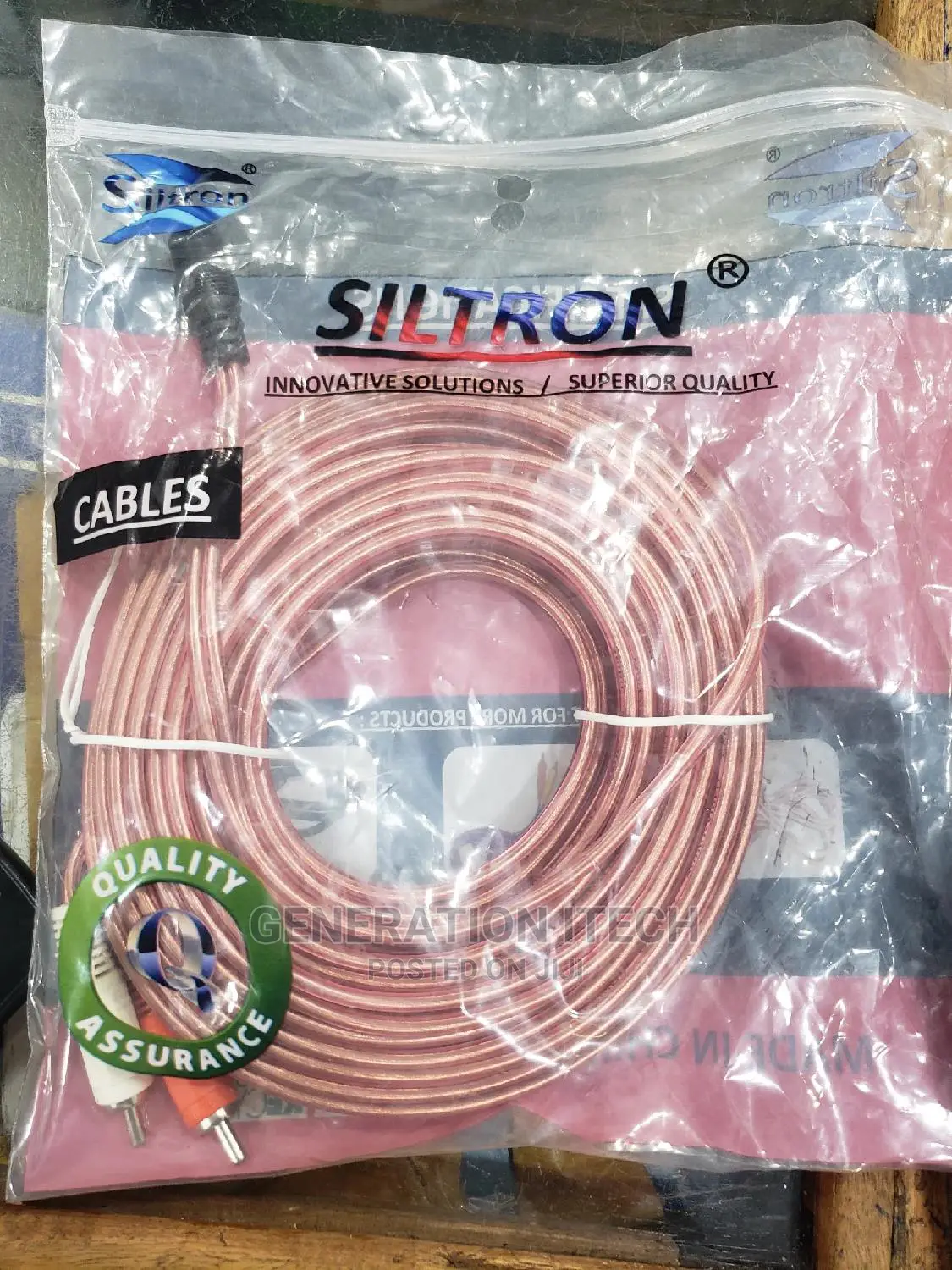 3.5mm Stereo Audio To RCA Male -audio Cable - 10meters