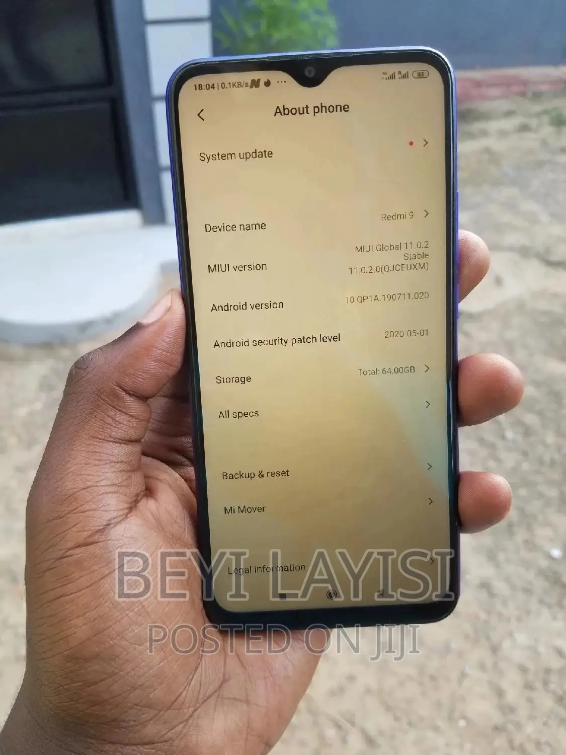 New Xiaomi Redmi 9 64 GB Blue