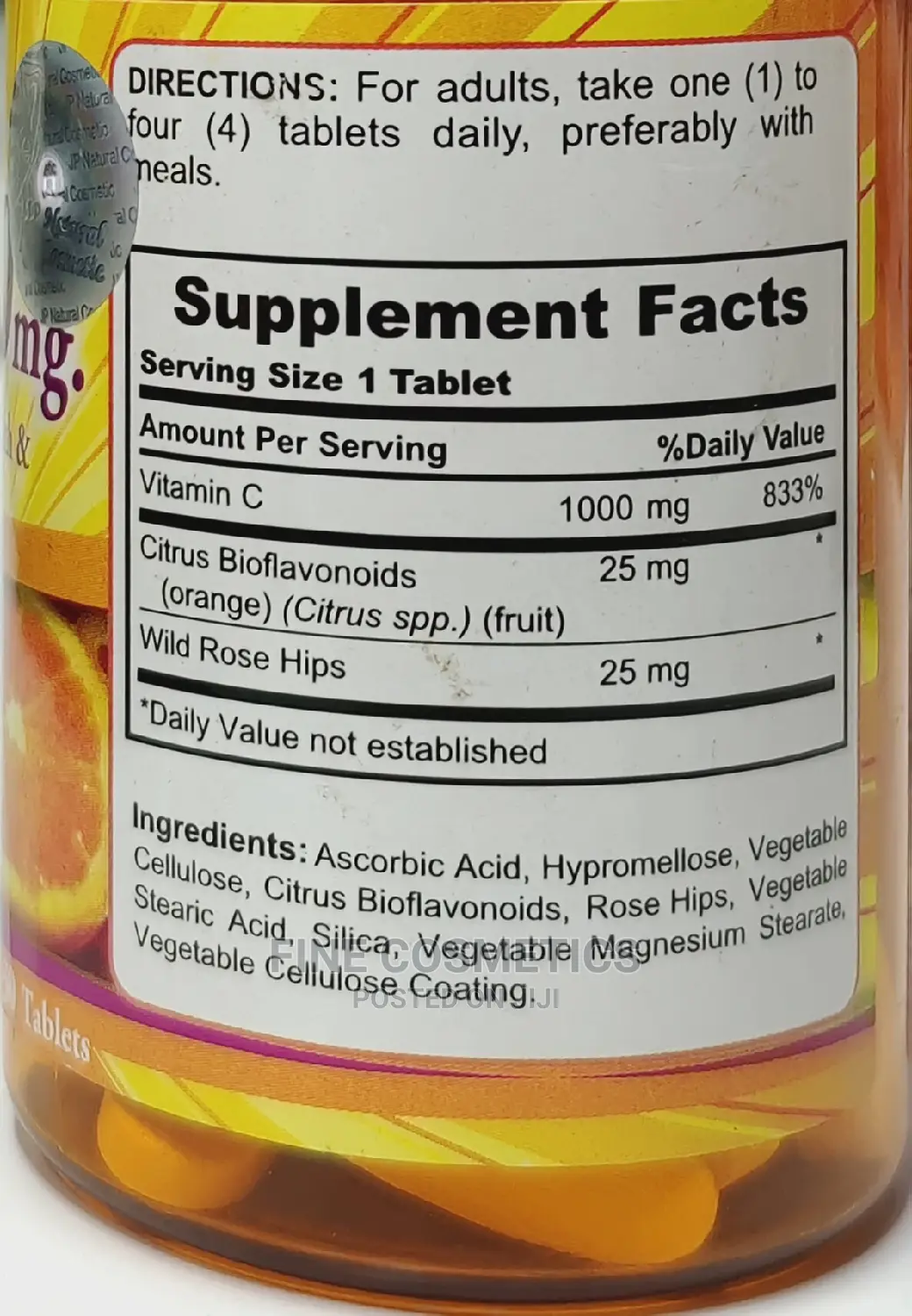 Acorbic C 1000mg Vitamin C Supplement Whitening Tablet 30pcs