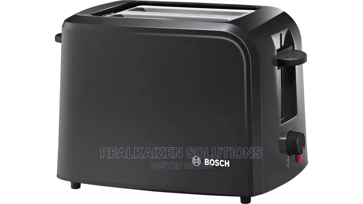 BOSCH 2 Slice Black Villa Collection Compact Toaster 980W