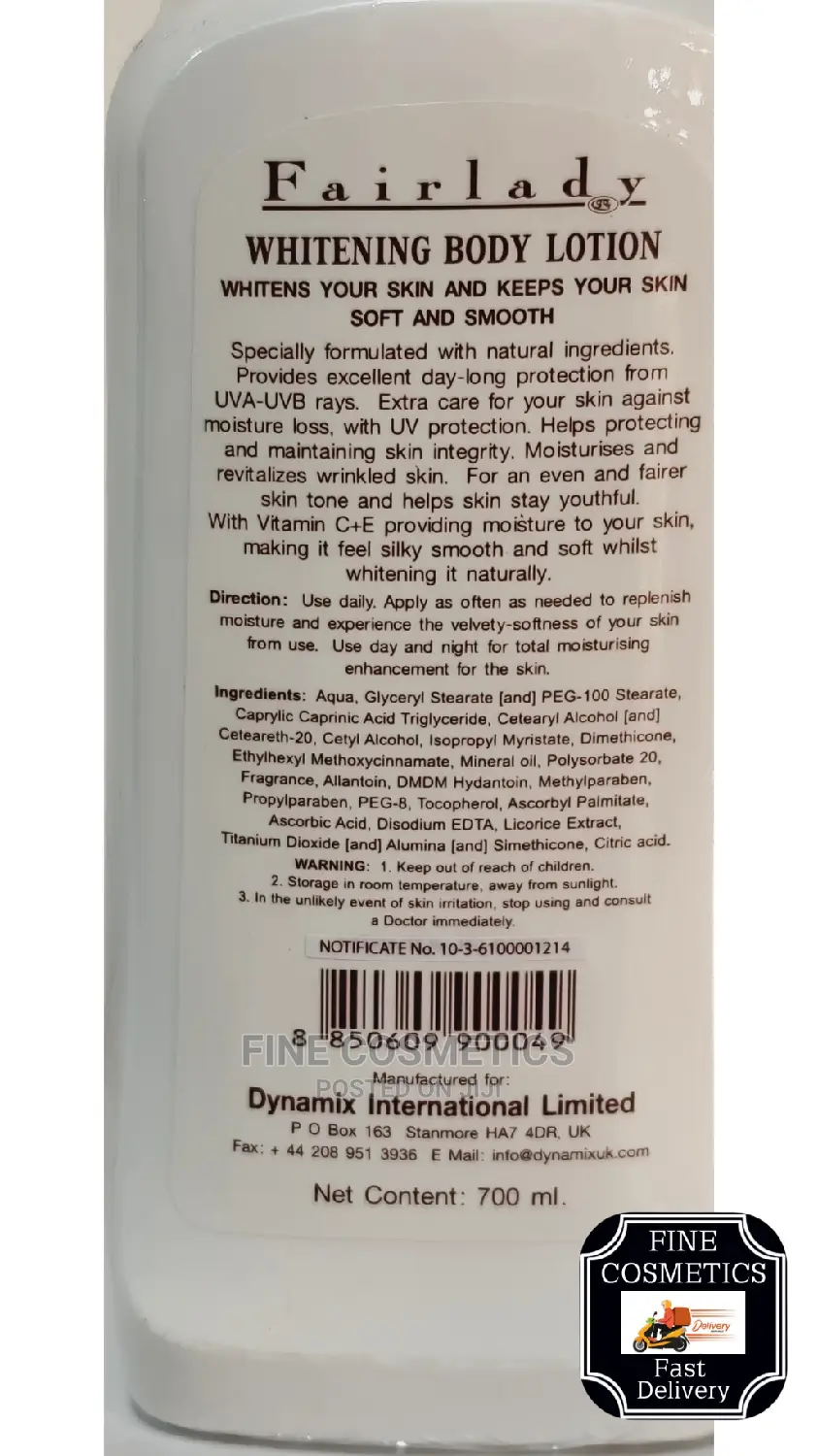 FAIRLADY Whitening Body Lotion With UV Protection and Vit.C