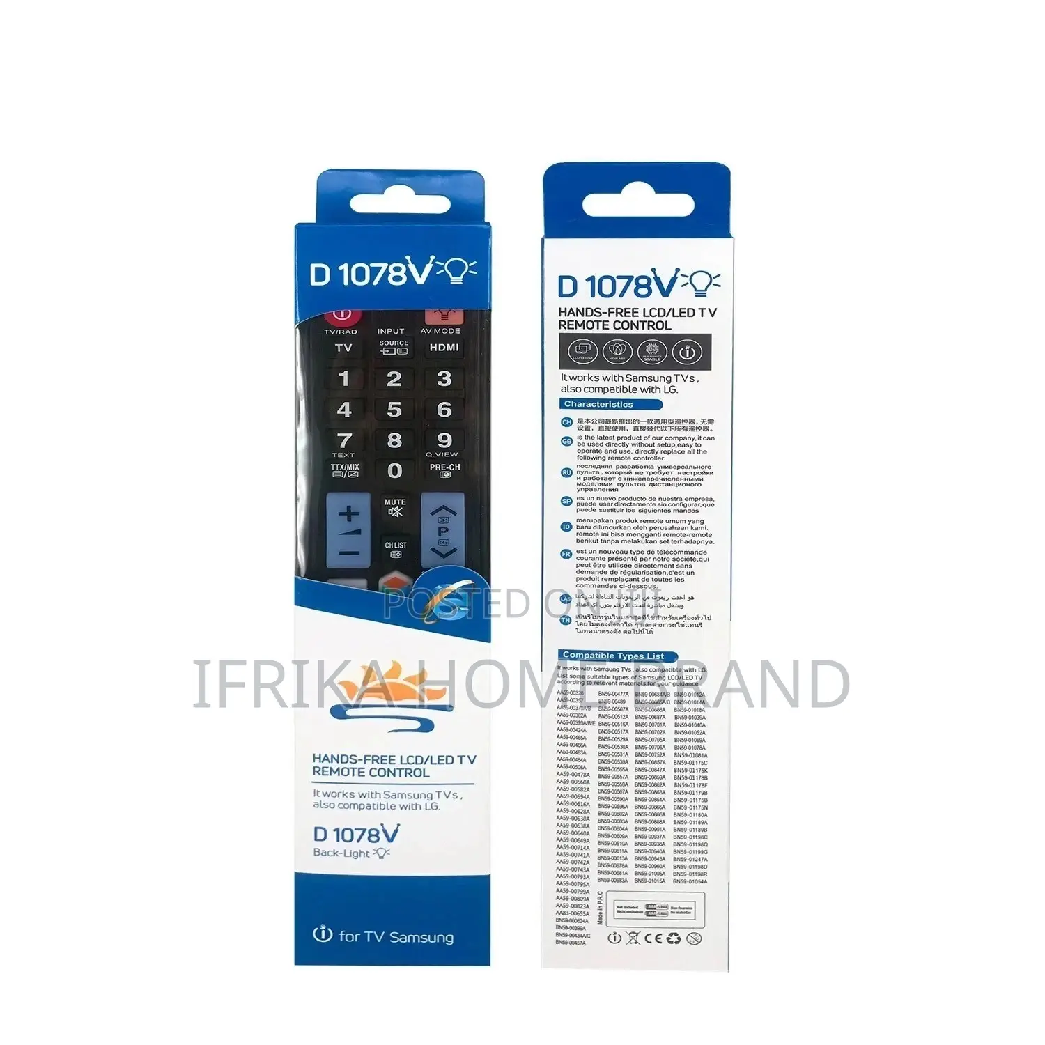 Samsung TV Control Remote With Light Bulb