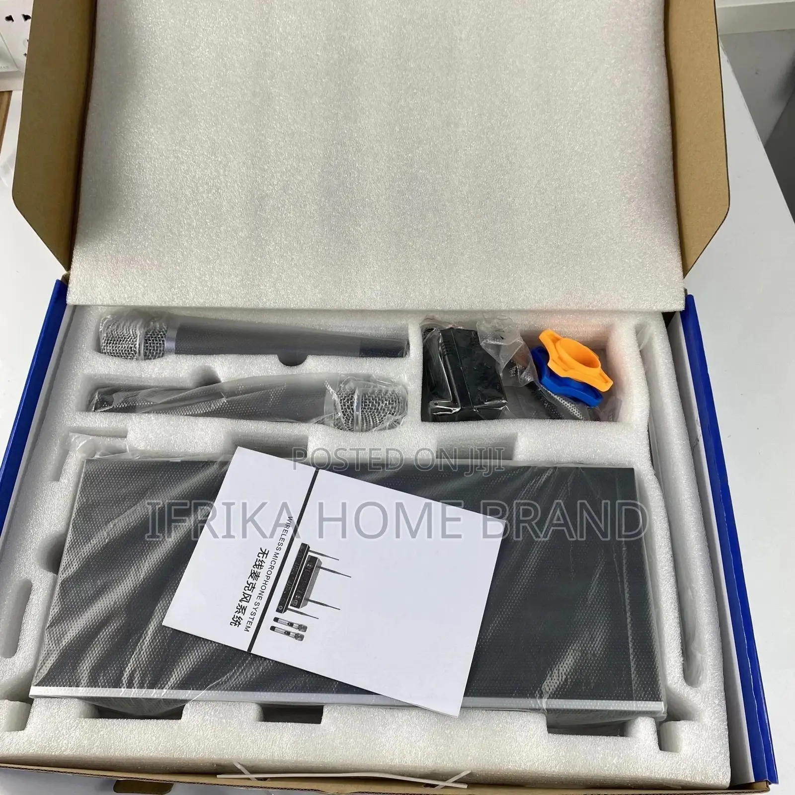 UHF Channel Rechargeable Two Handed Cordless Microphone