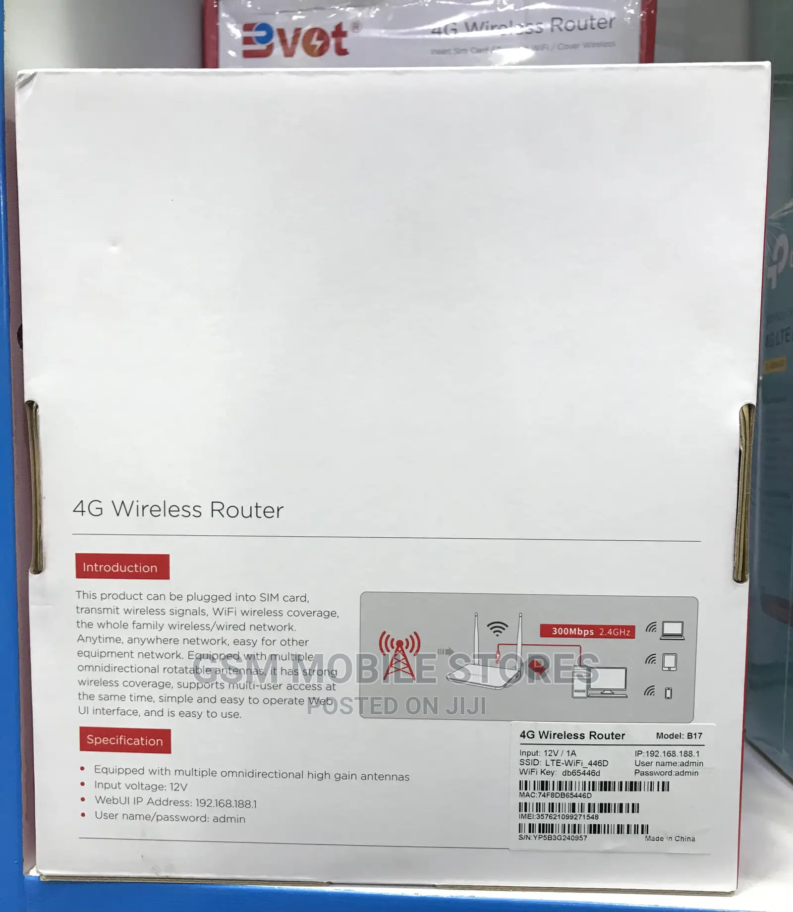 Bvot 4GLTE 300mbps Wireless Router Supports All Networks