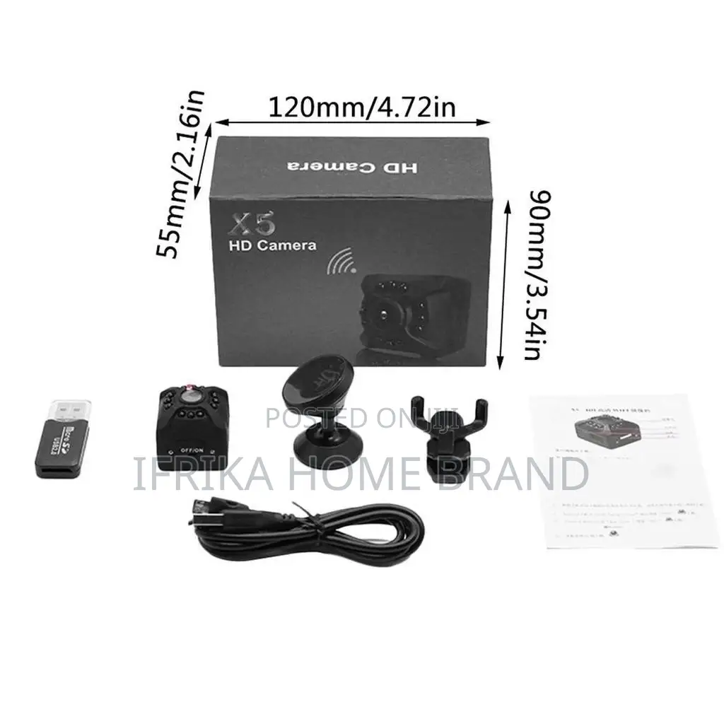 X5 Mini Spy Camera Full Hd Aerial Wifi