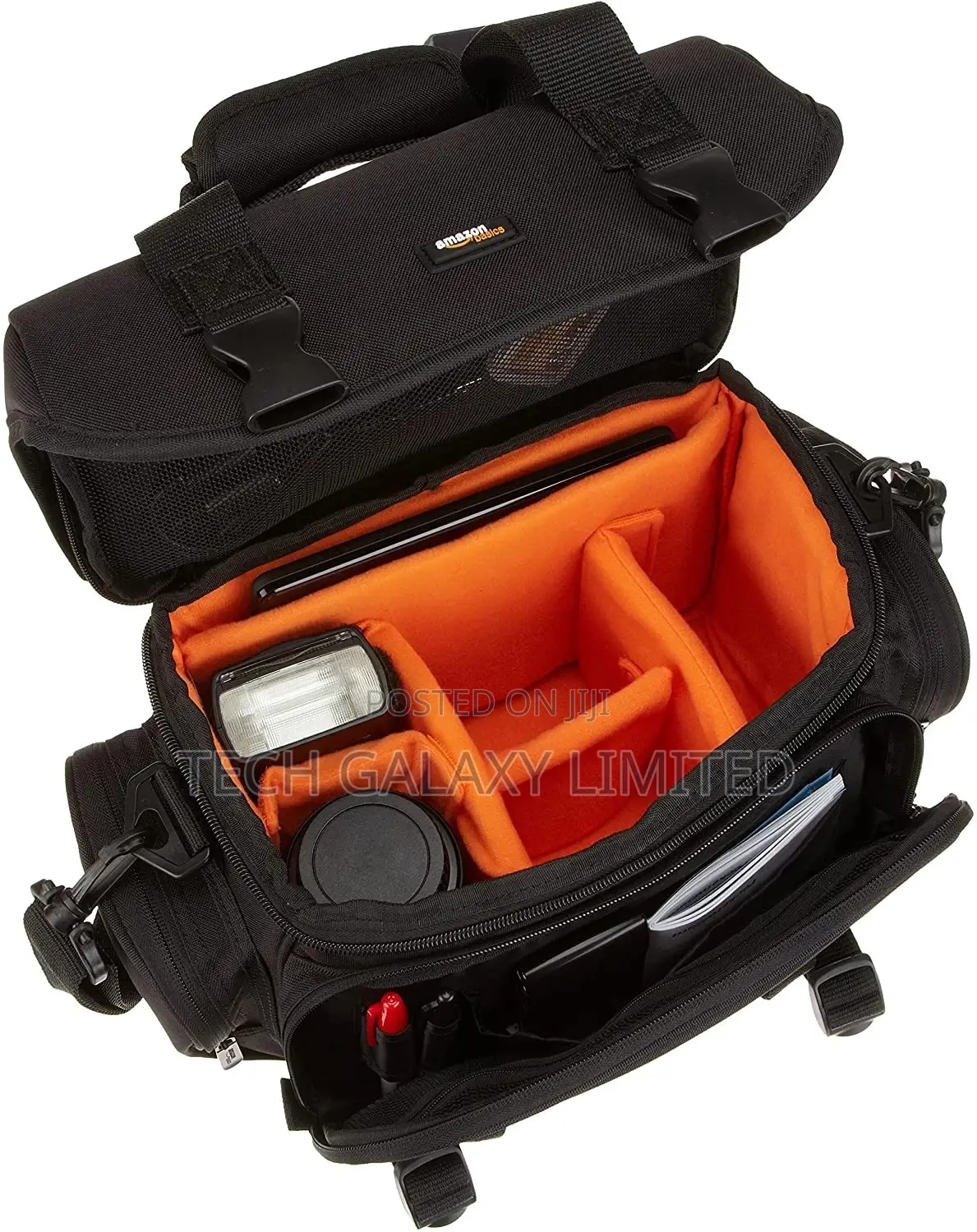 Amazonbasics Large DSLR Camera Bag Orange Interior