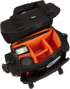 Amazonbasics Large DSLR Camera Bag Orange Interior